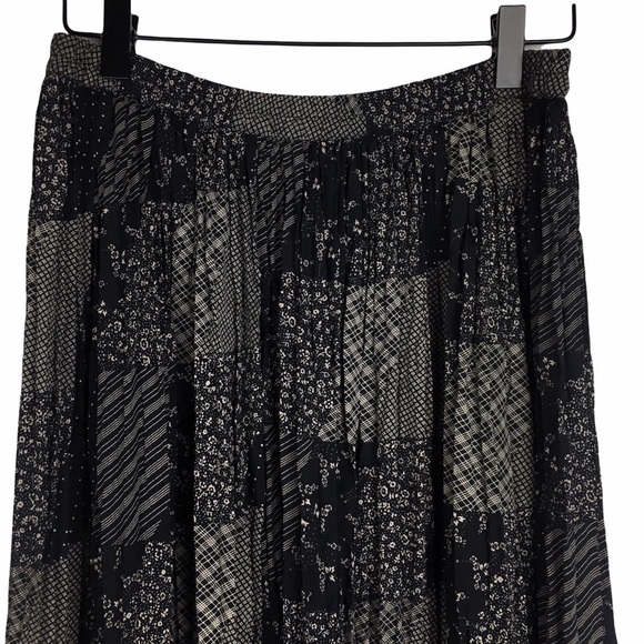 EXPRESS Vintage 90s Y2K Maxi Skirt Patchwork Whimsigoth Floral Sheer Gauzy Small - Picture 3 of 7